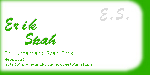 erik spah business card